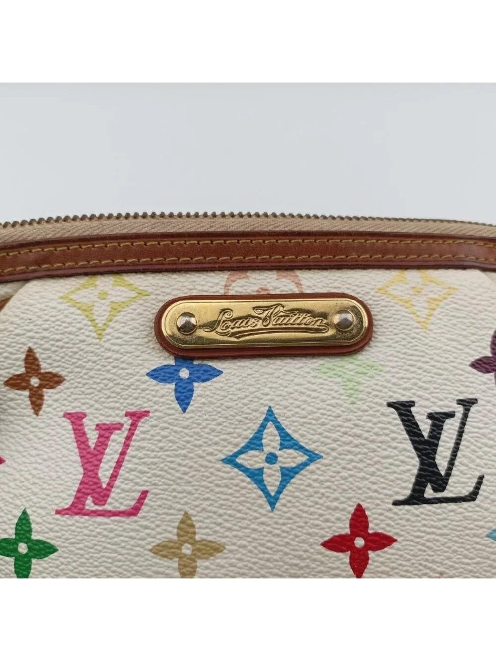 Louis Vuitton Pochette Mirror MM Blanc Monogram Multicolor Shoulder Bag